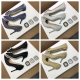 Best Manolo Blahnik HANGISI GLITTER Fabric Jewel Buckle Pumps