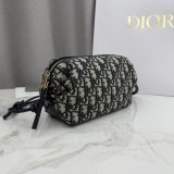 Christian Dior Bow Pouch Blue Dior Oblique Jacquard Fabric 2833 Bag