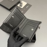 SAINT LAURENT MATELASSE GRAIN LEATHER WALLET 582296