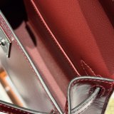 Luxury Hermes mini kelly box leather Human handmade stiching