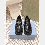Prada Brushed leather Monolith loafers