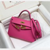 Perfect Hermes human handmade stiching Mini Kelly