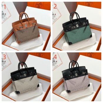 Luxury Hermes Birkin handmade Stiching Handbags Swift Leather 25CM