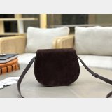 Marcie saddle bag in suede leather