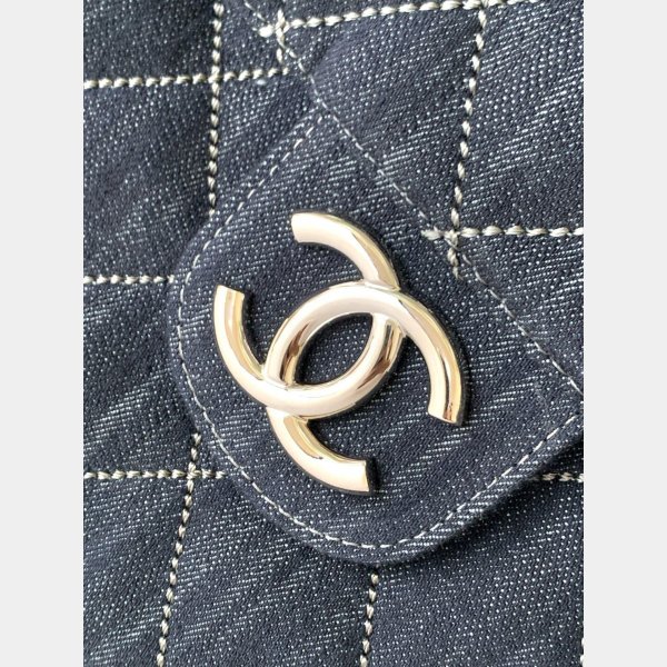 Denim Quilted Luxury AS2137/AS2136 Denim Trip Single Flap Blue