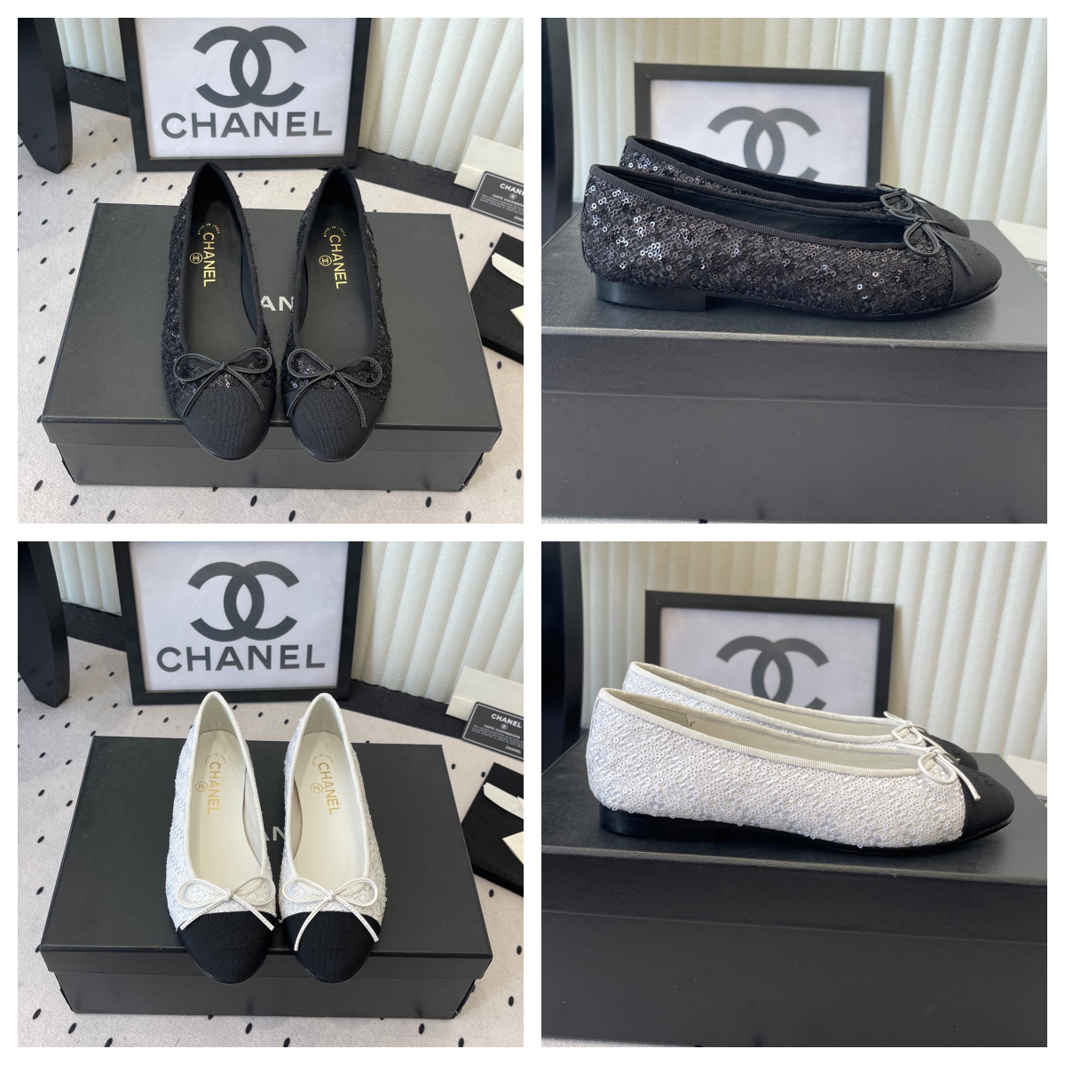 Ballet flats Sequins and Grosgrain